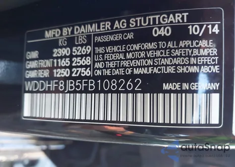 2015 Mercedes-Benz E 350 4Matic from USA, damaged, VIN WDDHF8JB5FB108262